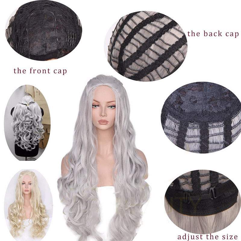 Wig Wavy Long Blonde Cosplay Dragon of Mother Costume Wigs - Trendycomfy