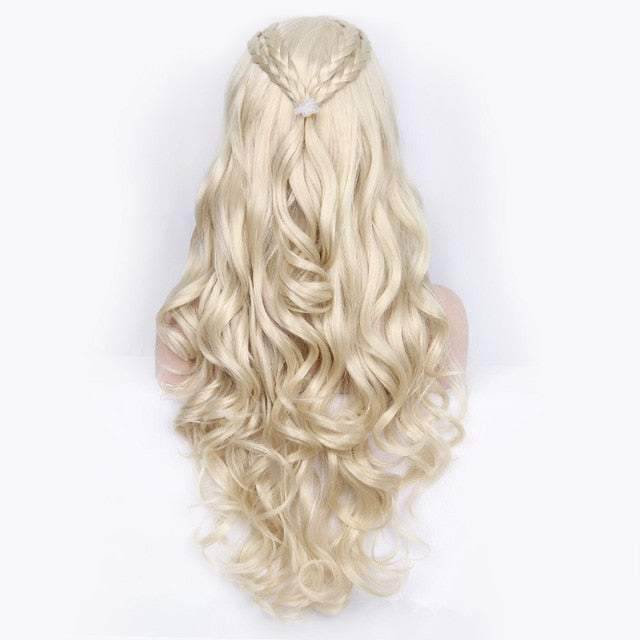 Wig Wavy Long Blonde Cosplay Dragon of Mother Costume Wigs - Trendycomfy